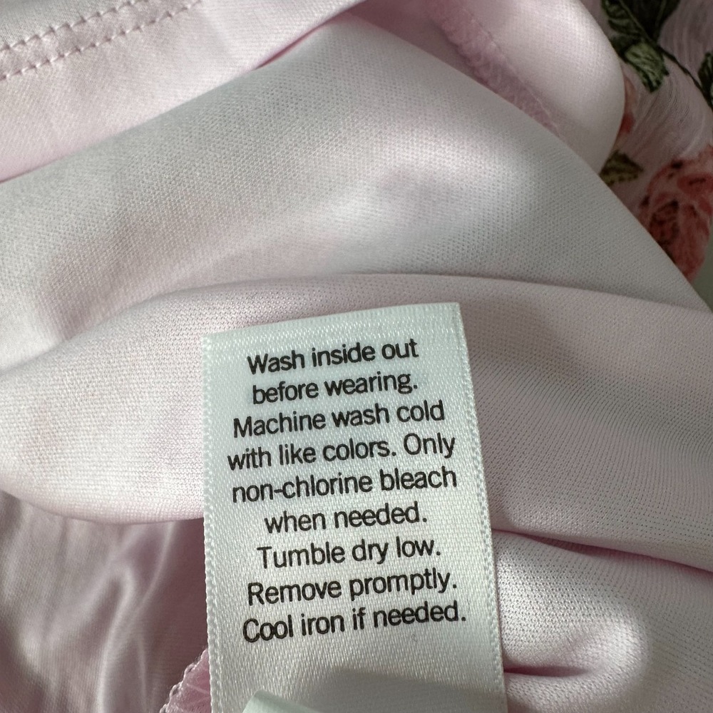 Lauren Conrad Flowy Popover Blouse Pink Floral‎ Easter Spring Large - Picture 12 of 14